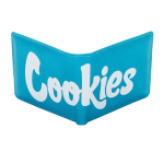 Billetera Textured Leather Blue Wallet Cookies